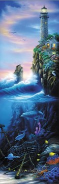 海中の導きの光 Oil Paintings
